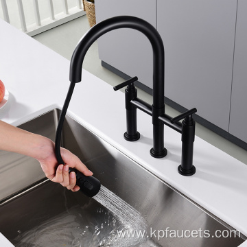 Pull Down Sprayer Kitchen Waterfall Faucet